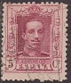 Spain 1922 Alfonso XIII 5 CTS Lila Edifil 311